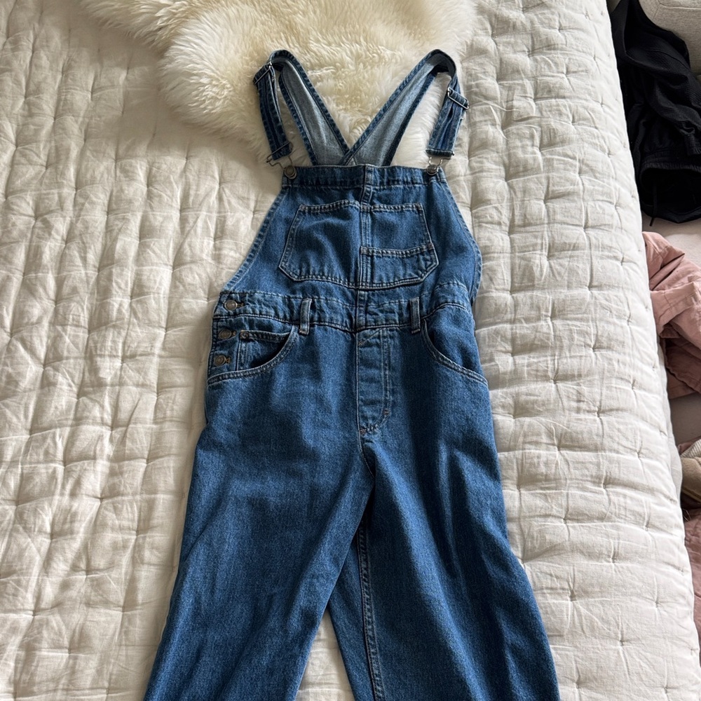 Free People Ziggy Sapphire Blue Overalls
